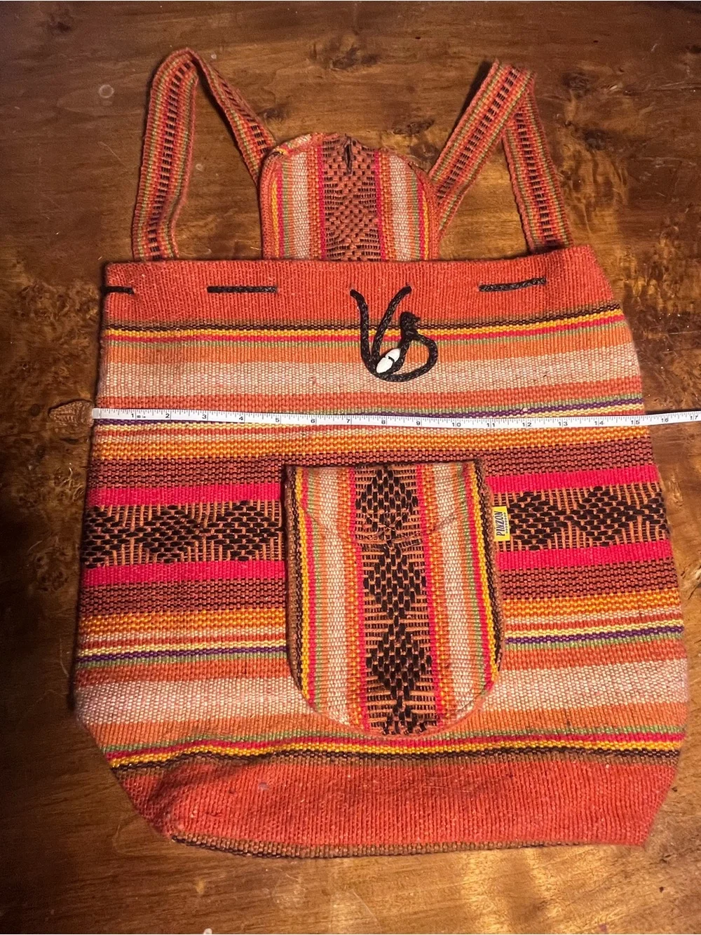 Artesanías Mr. Pinzón Woven Mexican Backpack Boho Multicolor